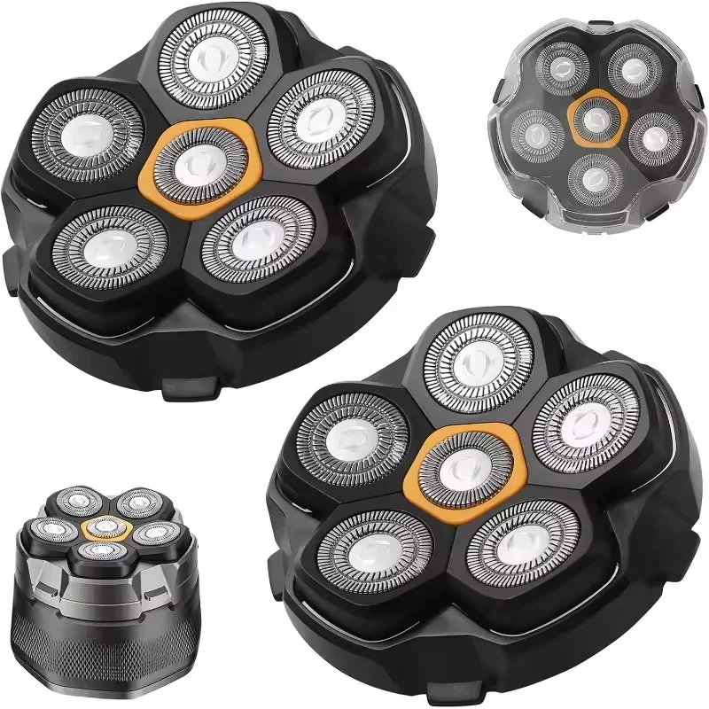 Magnetic 6 Blades Head Shaver Replacement Heads for Many 6D Magnetic Electric Razor for Bald Men