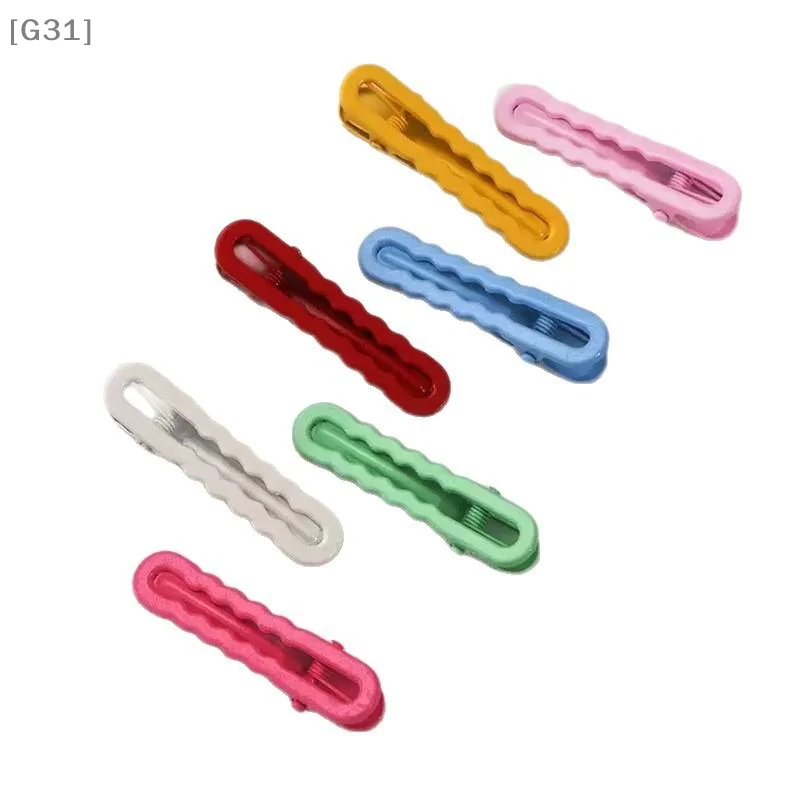 20pcsCandy Color Hair Clips Metal Hollow Wave Hairpin For Women Girls DIY Bangs Side Clip Makeup Hair Styling Accessories[G31]