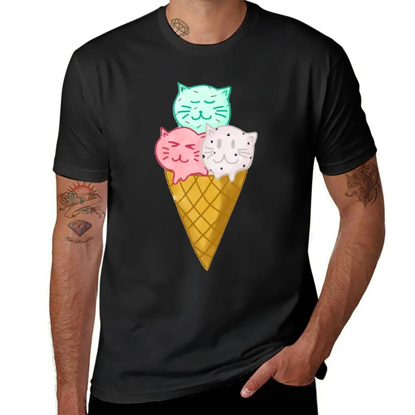 Kitties and cream T-Shirt customs vintage hippie clothes new edition plain white t shirts men