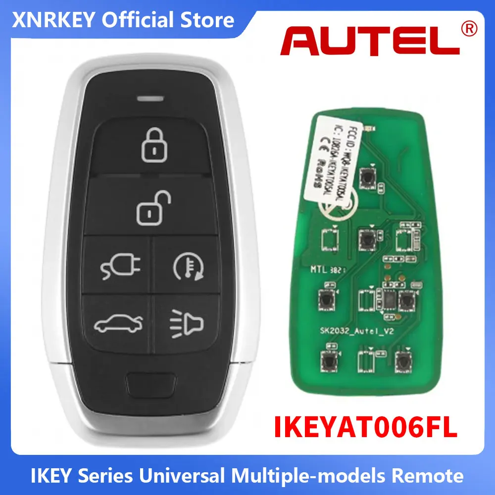 

5 Pcs/lot Atuel IKEYAT006FL Universal Smart Key 6 Buttons Autel Remote For MaxiIM KM100