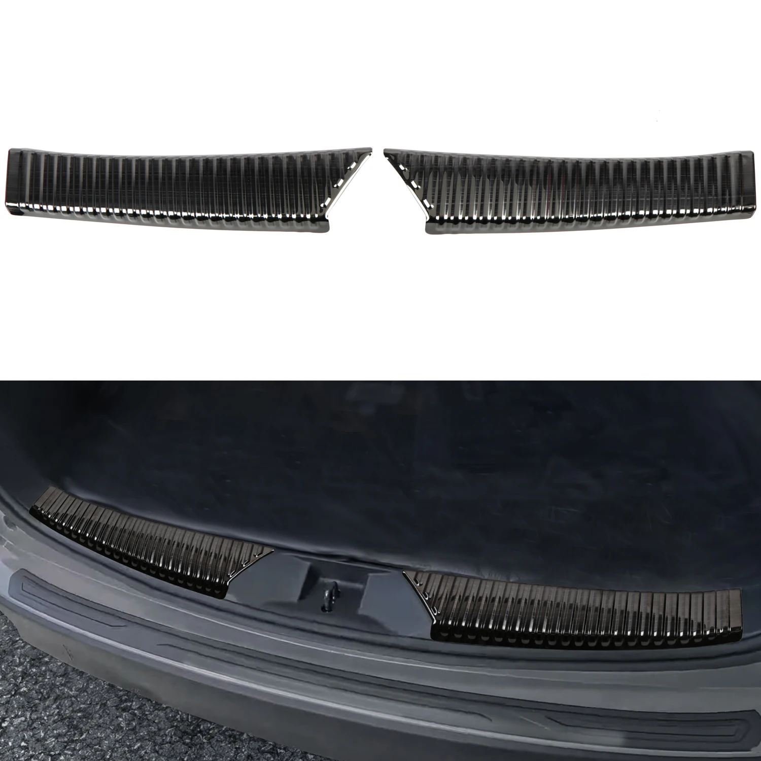 

Для Subaru Forester SL 2025 автомобильные аксессуары из нержавеющей стали, внутренний задний бампер, защита порога, крышка багажника, 2 шт.