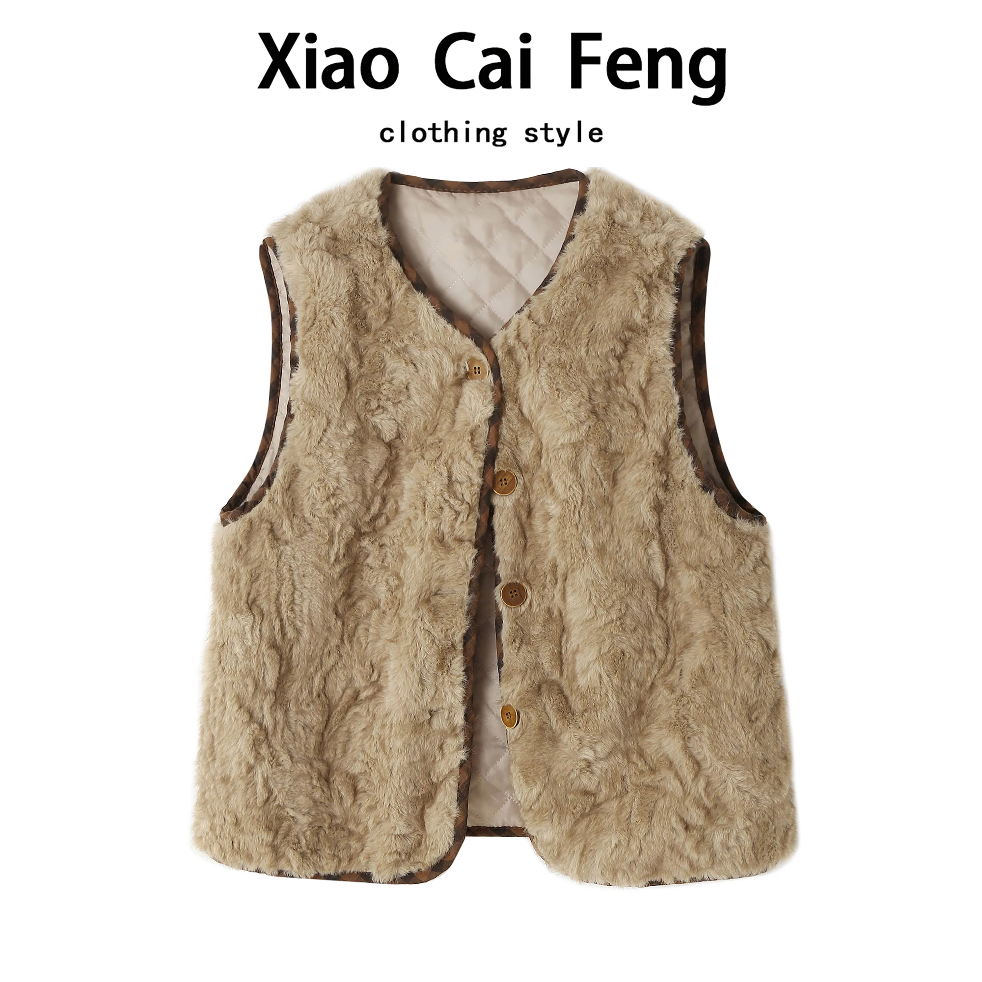 

Женский жилет из меха ягненка, осенне-зимний корейский жилет из высококачественной кожи и меха, теплая верхняя одежда, длина V Ne
