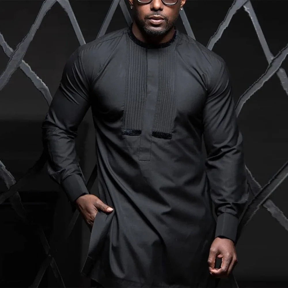 

2PCS outfits mens fashion kaftan set muslim african tracksuit dresses robe africaine dashiki africa clothing 2024