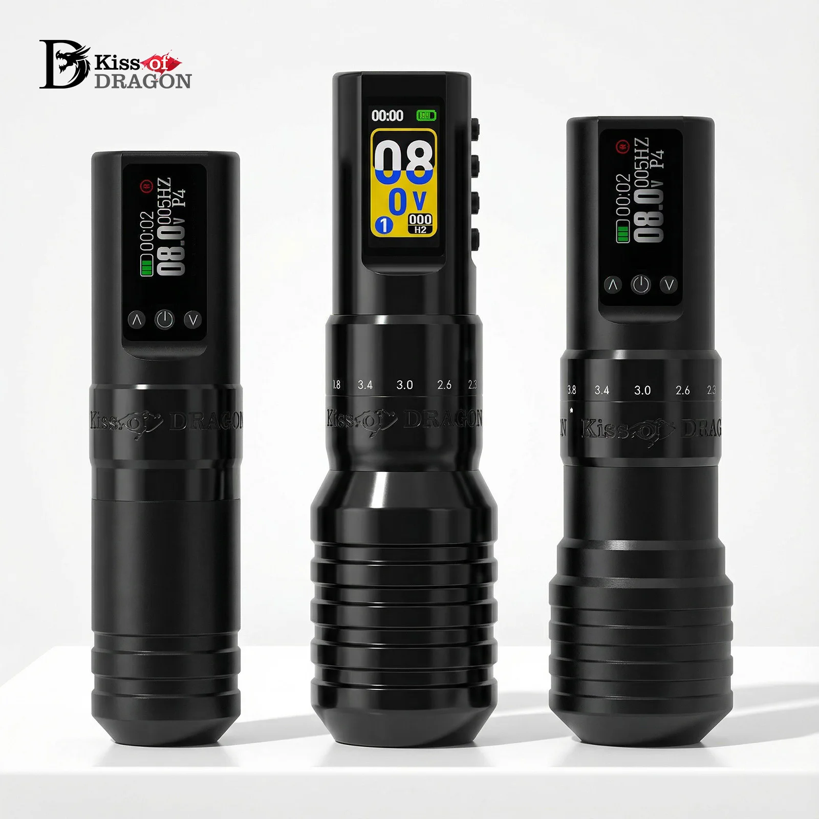 

Kiss of Dragon Professional Tattoo Machine Pen Permanent Makeup Tattoo Machine Kit Adjustable Stroke Tattoo Pen