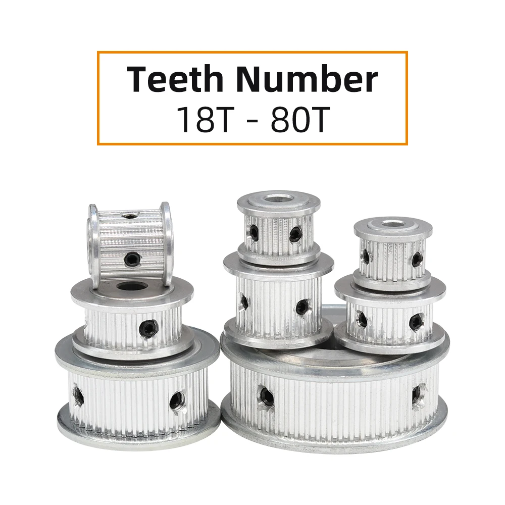 MXL 75T 80T Tramission Pulley Pitch 2.032mm Trapezoidal Teeth Motor Pulley Belt Width 6/10mm 75Teeth 80Teeth For 3D Printers