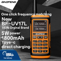 BAOFENG-walkie-talkie de largo alcance, potente transceptor de mano con banda Dual UHF VHF, UV-U17L Ham, Radio bidireccional, UV-5R