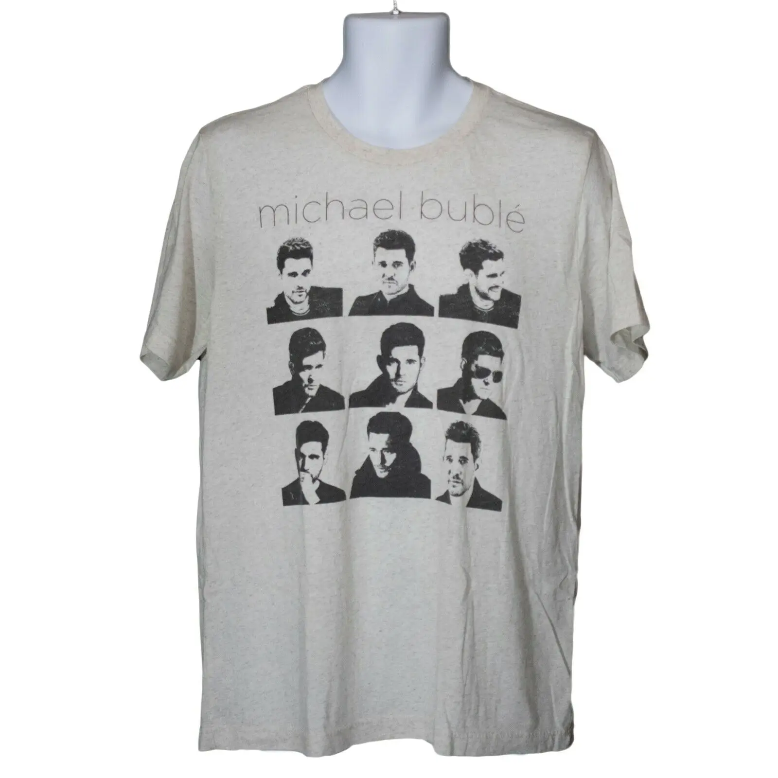 Michael Buble Canvas Mens T-Shirt Gray Size L Large Graphic