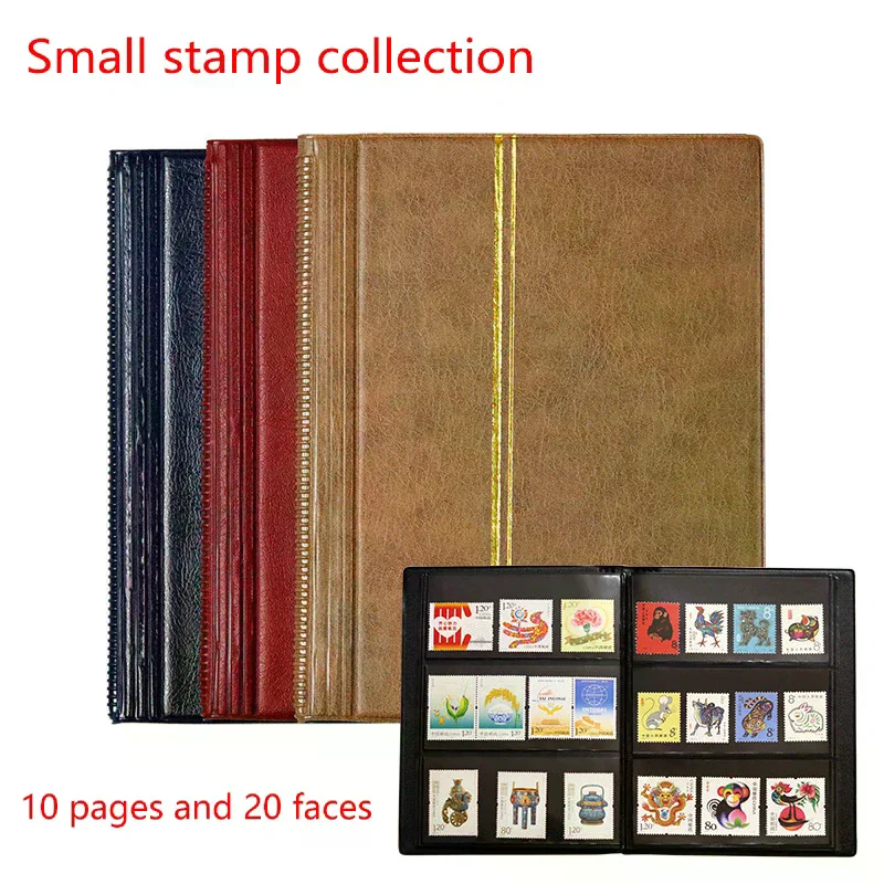 Pages 20 Sides Stamps Collection Album Empty Stamps Collecting Storage Book Collection Booklet Organizer Album 10