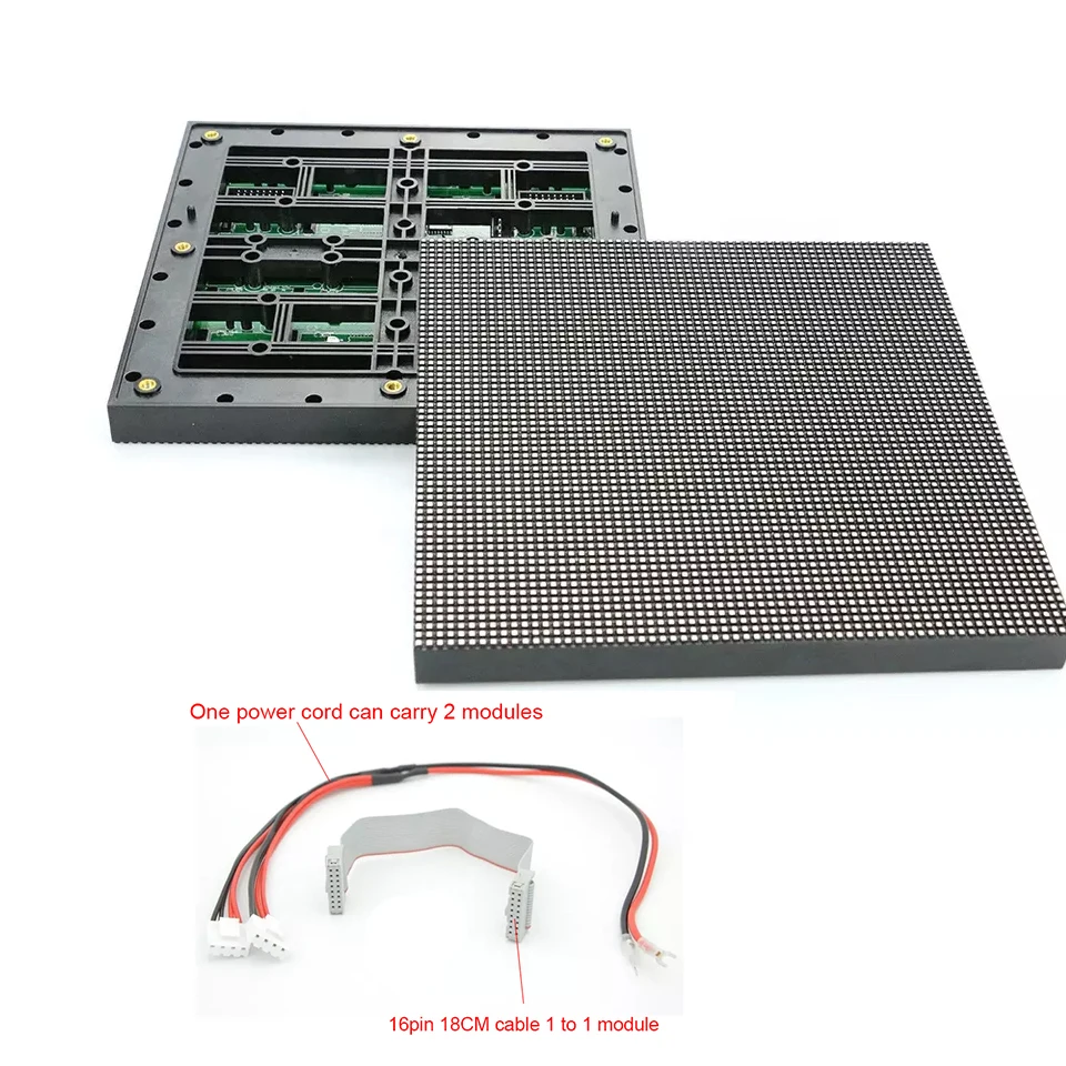 

P3 P6 Outdoor Matrix LED Full Color Module 192x192mm 64x64 Pixels SMD1415 Light Programmable Display HUB75 16S RGB Panel Screen