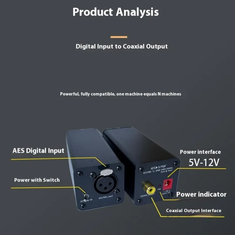 Coaxial SPDIF to AES level XLR port recording DAT connected to digital active monitoring speaker 75 ohms to 110 ohms
