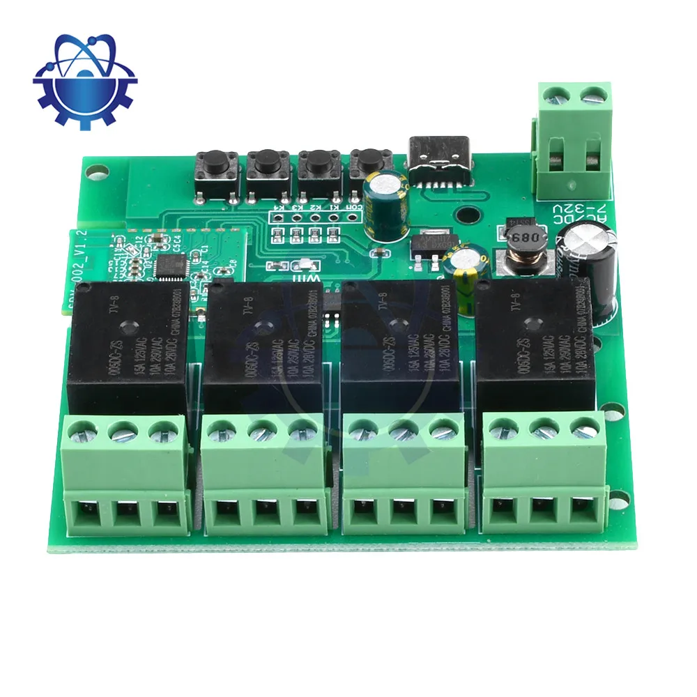 Welink Intelligent APP AC/DC7-32V 2/4 Way Wireless WIFI Relay Development Board Module E-WeLink APP Remote Control