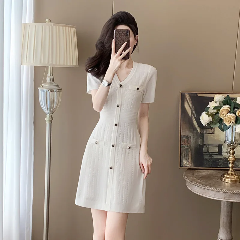 Summer Women\'s Short Sleeved Dress Fashion Casual High Quality Dresses A-line Skirt