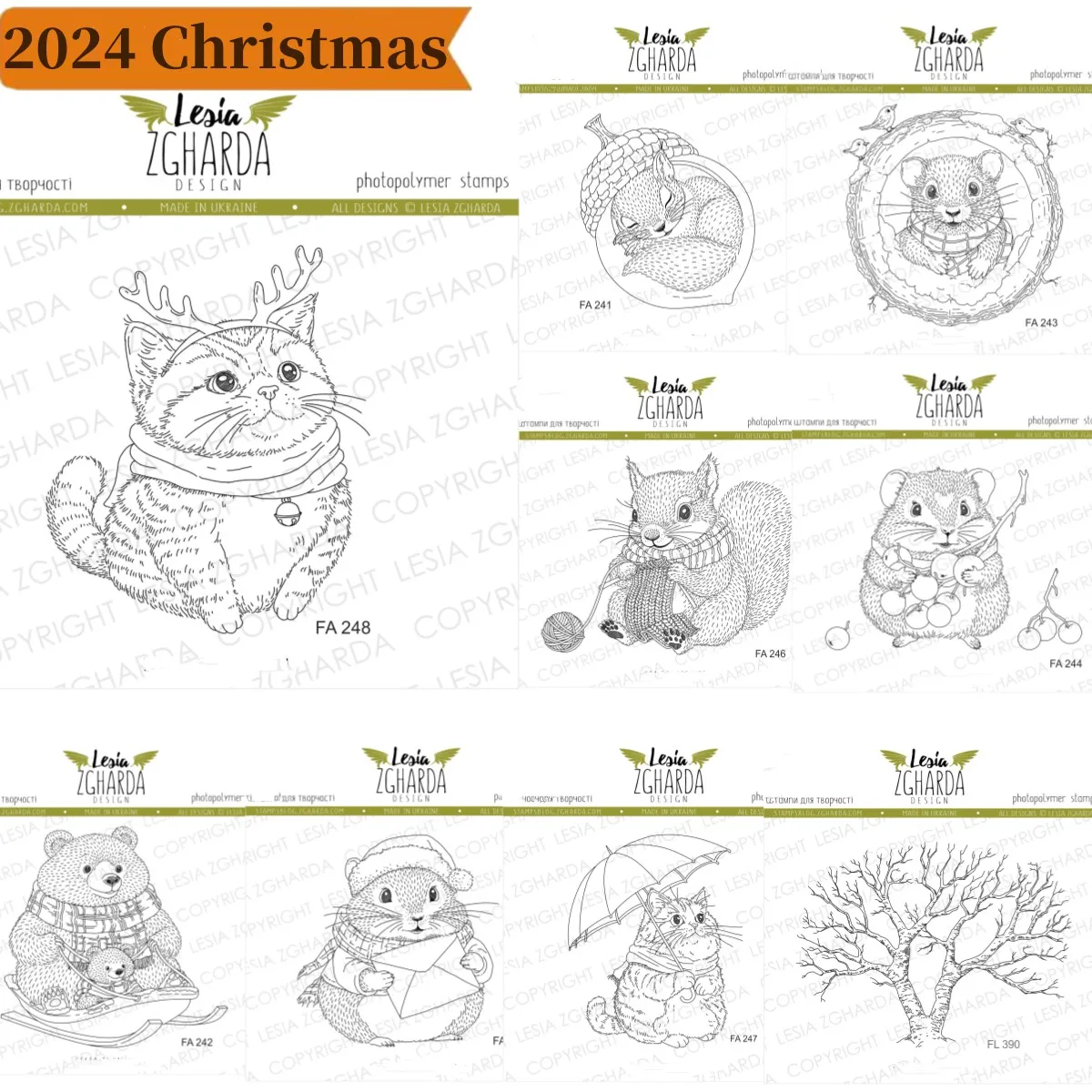 

2024 Reindeer Cat Hamster Tree Bear Cub Clear Stamps Diy New Christmas Gift Card Decorating Scrapbook Paper Card Album Craft