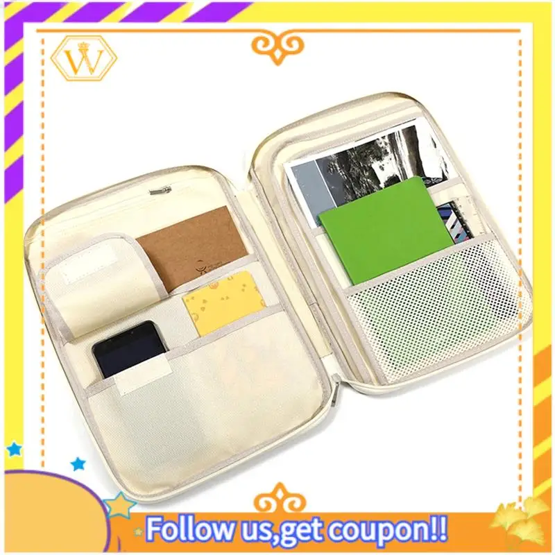 

Latest-A4 Document Bag Storage Bag Waterproof Travel Bag Notepad Carrying Case Document Holder Large Capacity Travel Organizer