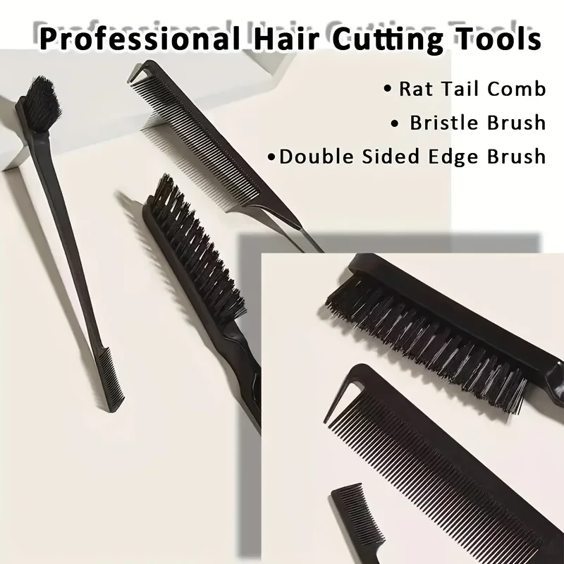 Boar Bristle Hair Brush Set, 1/3/4pcs
