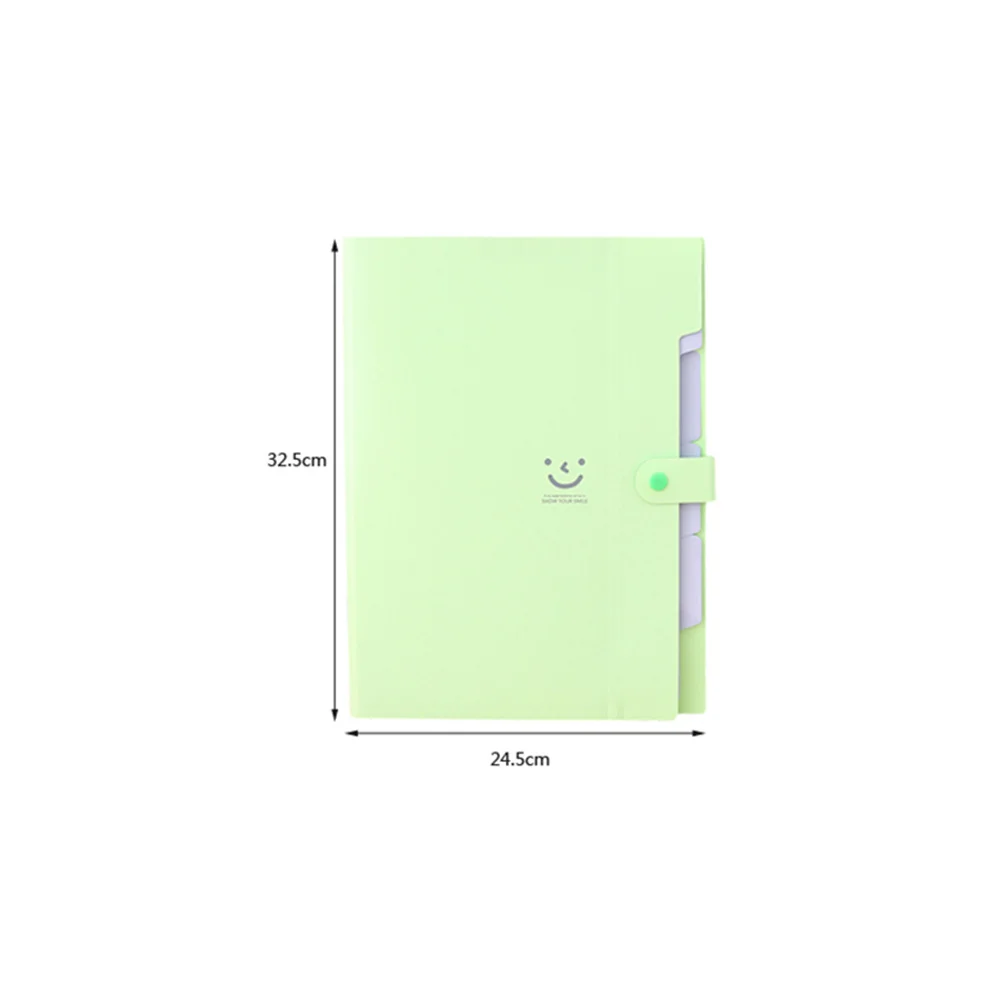 Cartella di file espandibile in plastica con faccia sorridente, formato A4, chiusura a scatto, organizer per fisarmonica per documenti, casa, ufficio, scuola