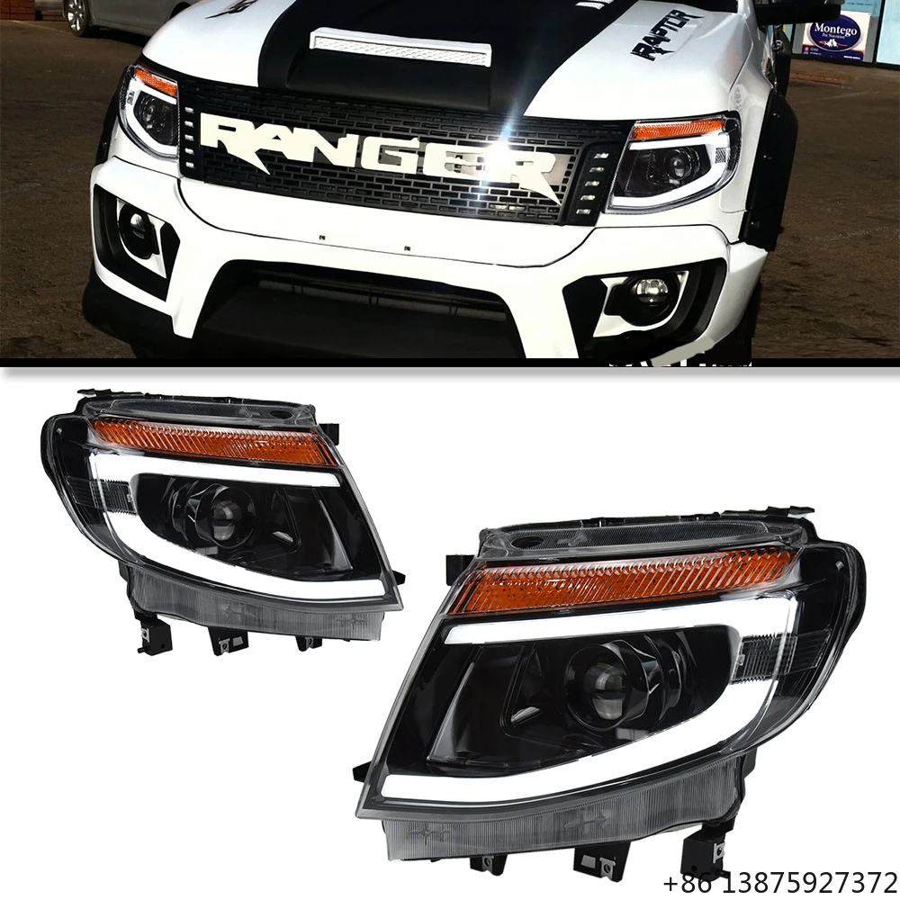 

Фара для Ford Ranger Raptor T6 2012-2014 с ДХО и последовательным поворотником, полностью светодиодная, Plug and Play