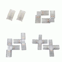 5PCS 2Pin 3Pin 4Pin COB LED Strip Connector L/T/X Shape Corner Connectors for 5mm/8mm/10mm Width PCB Single Color RGB CCT Strip