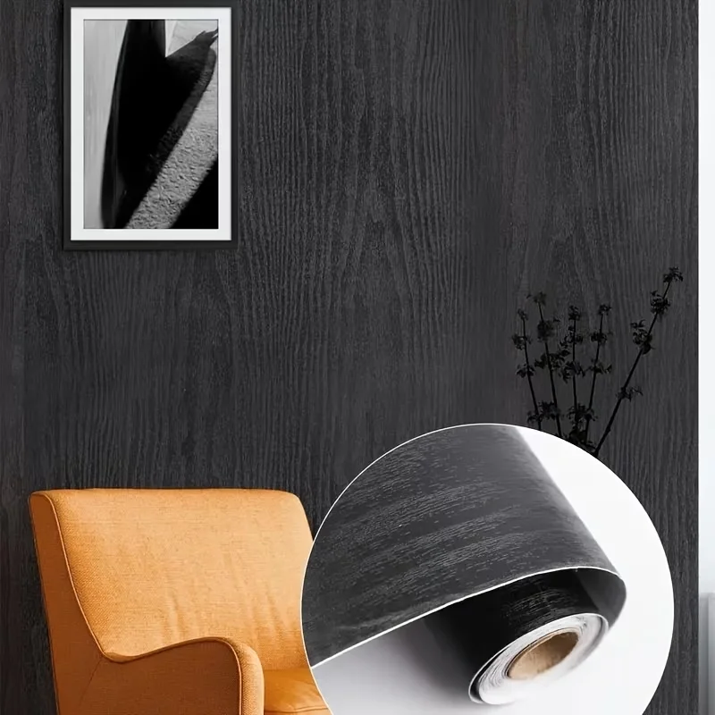Easy-To-Apply Wood Grain Self-Adhesive Film Scratch-Resistant Suitable For Refurbishing And Decorating Tabletop And Cabinet.
