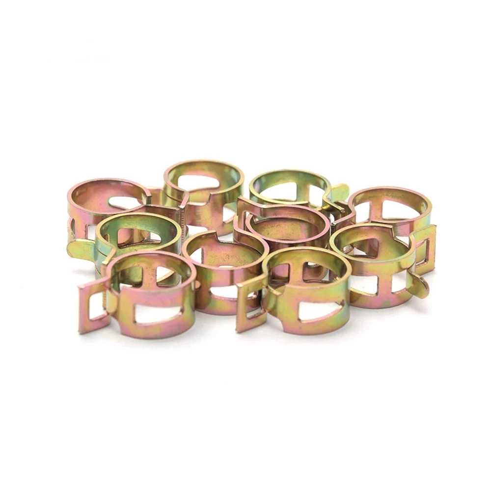 

Car Accessories Metal Fastener Reusable 6-15mm Water Pipe Silicone Pipe Clamp Fuel Line Hose Spring Band Hose Clips