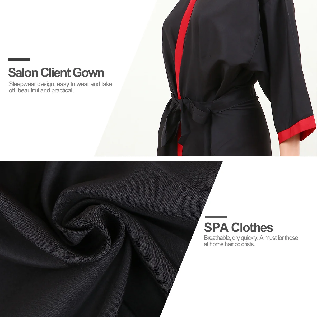 

Водонепроницаемое платье для окрашивания волос, салон для одежды, клиент, один размер, подходит для большинства регулируемых завязок на талии, дышащий сухой, быстрый халат для парикмахерской