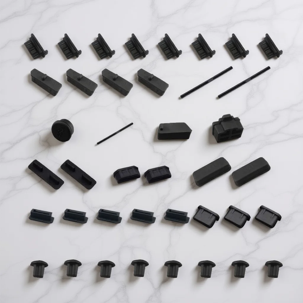 

40 шт. многоразовых водонепроницаемых силиконовых заглушек-накладок для защиты от пыли для интерфейсов материнских плат компьютеров