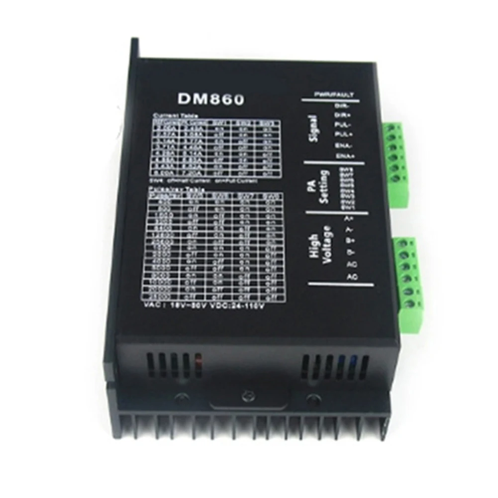 Adjustable Current Motor Driver DM860 Motor Driver For CNC Machines High Humidity Tolerance Lightweight Design