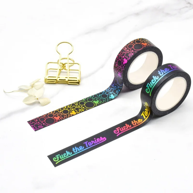 Customized productPaper Packaging Crafts Pantone Color Foil Cmyk Washi Tape Custom Printed Foiled