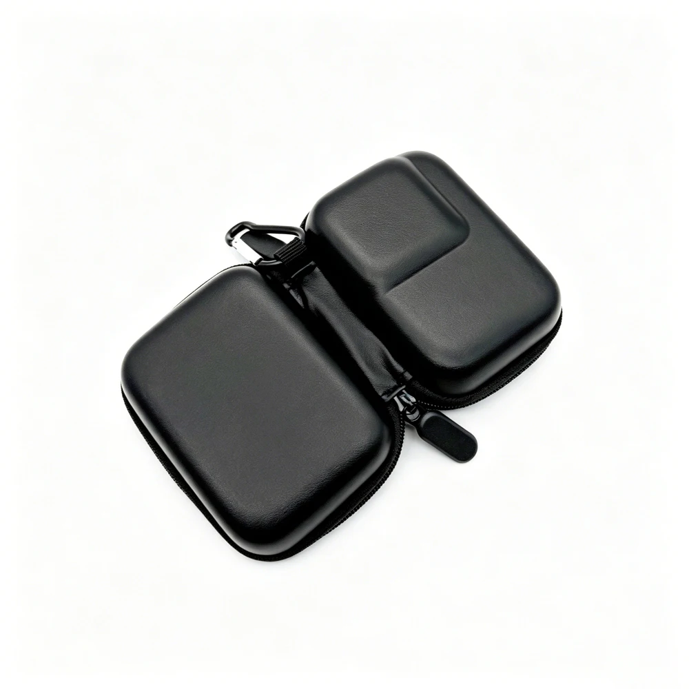 Action Camera Hard Carrying Case with Metal Carabiner, Mini EVA PU Storage Bag for GoPro Hero 13 12 11 DJI Osmo Action 6 5 4 3 view 5