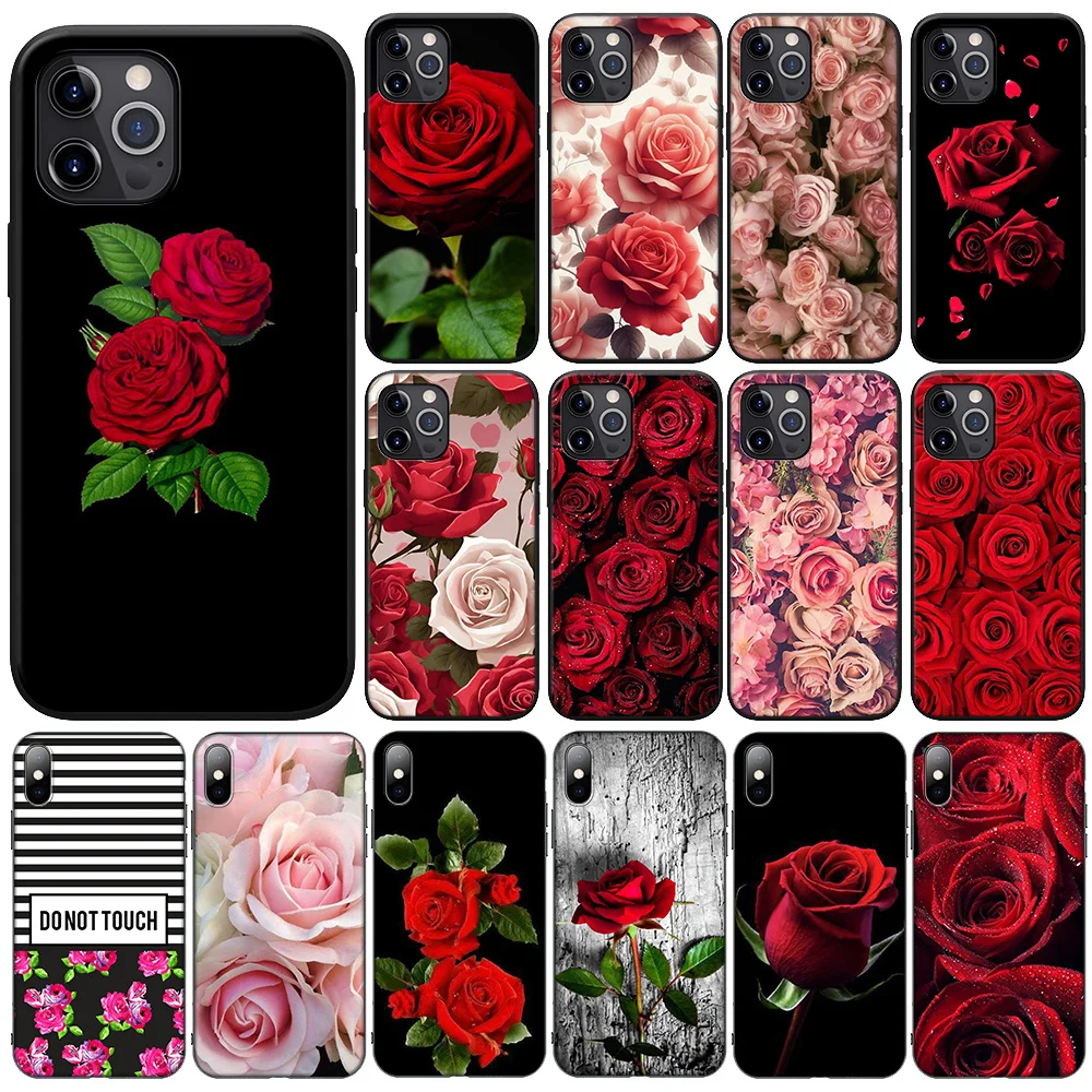 F-63 Flower Pink roses New Phone Case for Xiaomi Redmi 10C 10 9C S2 10 9T 10A 9C 9A 9 8A 8 7A 7 6A 6 Pro NFC