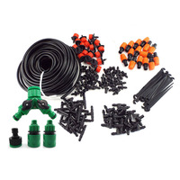 10m-50m Adjustable Micro Drip Irrigation Set Watering System Plant Garden Water Sprinklers Automatic Watering Nozzle Kit C2