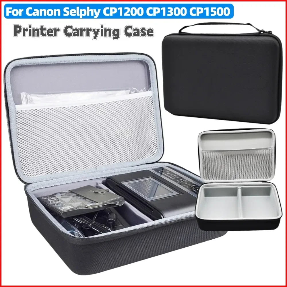 EVA Hard Travel Case Photo Printer Storage Bag Shockproof Carrying Case for Canon Selphy CP1500 CP1300 CP1200 Printer Handbags