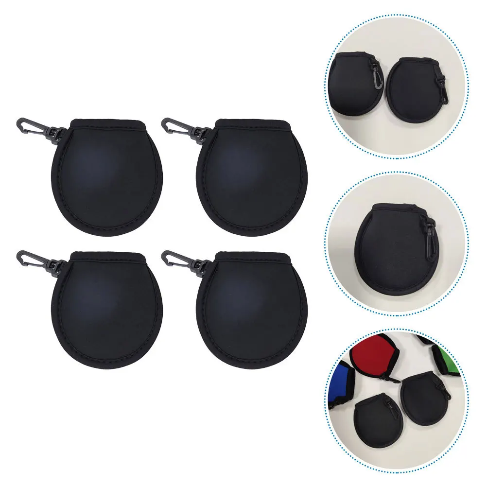 4 قطعة كرات الغولف مسح حقيبة النيوبرين مقاوم للماء الأنظف المحمولة حامل الغولف العملي تنظيف الحقيبة للمسابقات اليومية