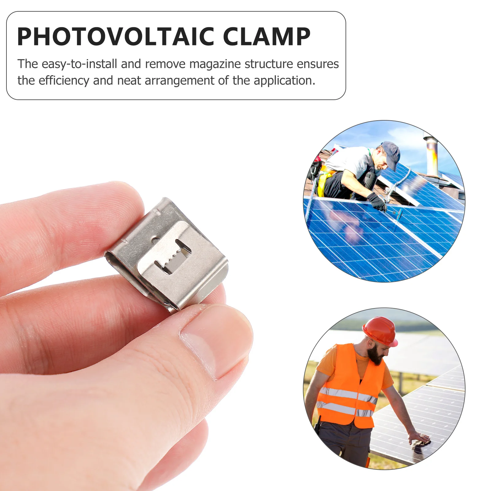 30 قطعة مقاطع الضوئية أسلاك الفولاذ المقاوم للصدأ المشابك للطاقة الشمسية الضوئية سلك كليب لوحة الأسلاك منظم الكابلات المشبك