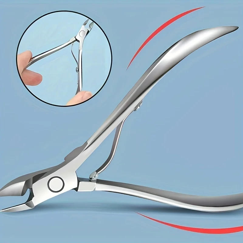 قطعة واحدة من كماشة البشرة المصنوعة من الفولاذ المقاوم للصدأ، مزيل الجلد الميت قطعة واحدة، أداة مانيكير وباديكير، ملحقات العناية بالأظافر غير المعطرة