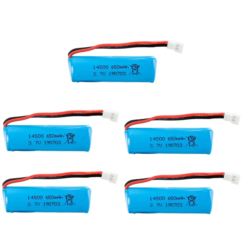 1/2/3/5/10Pcs 3.7V 650mAH bateria Lipo dla H116 zdalnie sterowana łódź helikopter cysterna samochodowy 1s 3.7V 14500 akumulator