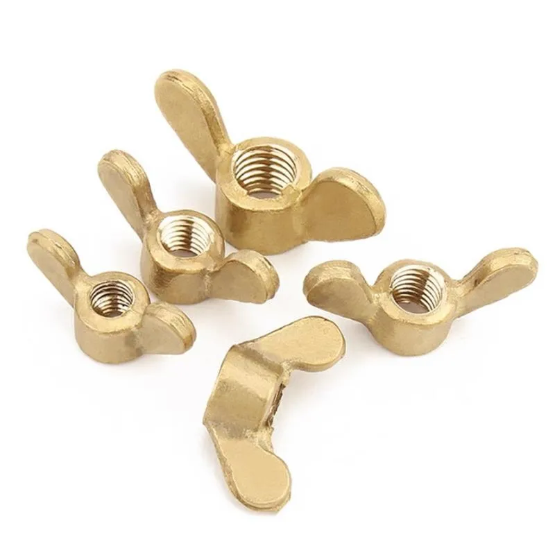 

M3 M4 M5 M6 M8 M10 M12 Brass Butterfly Wing Nut Hand Tighten Nut Ingot Claw Nuts