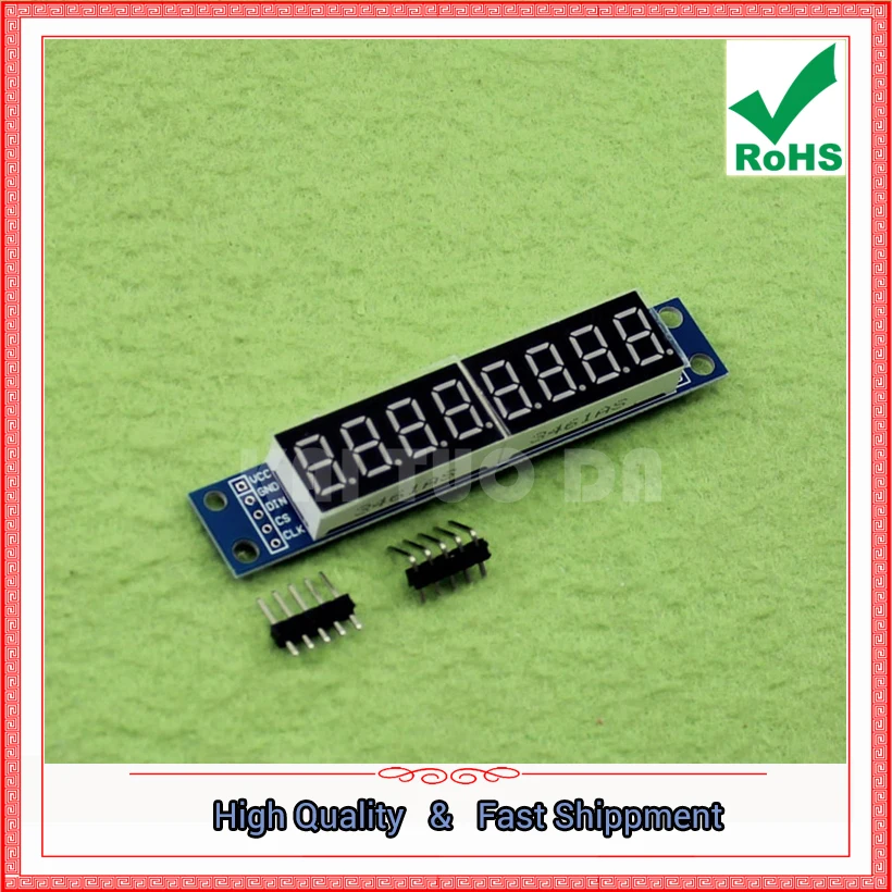 8-digit LED Display MAX7219 LED Display Support Cascade 8-bit Serial 3 IO Port Control Module Board E2B4