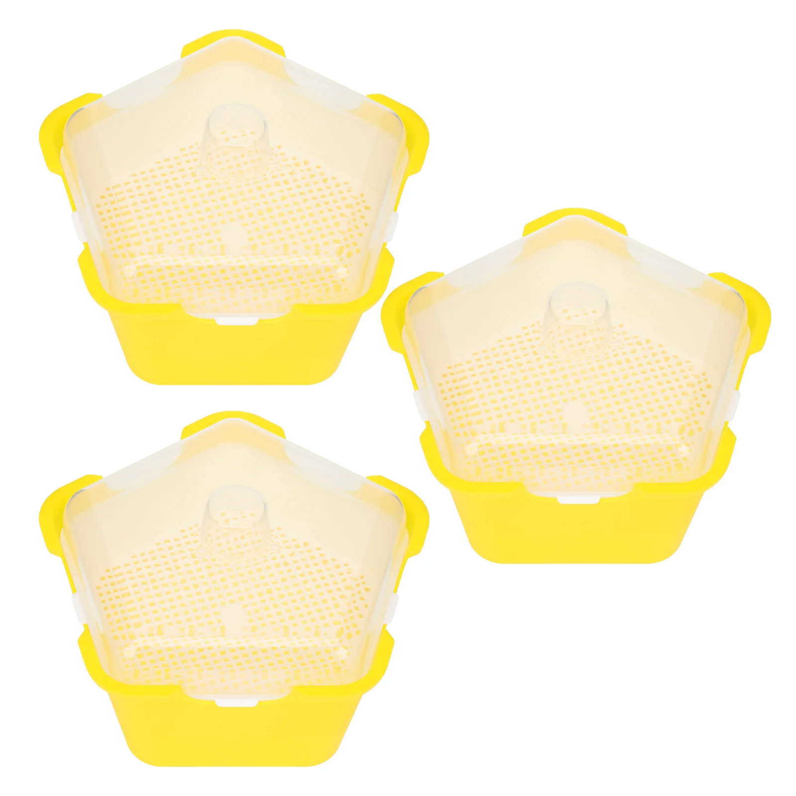 

3pcs Plastic Seedling Trays Durable Large Capacity Germination Plates for Beginners Garden Planters Soy