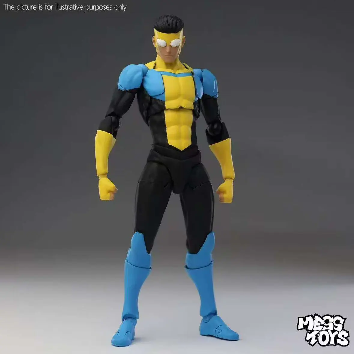 Mess Toys Invincible Action Figure Mark Grayson Classic First Suit Blue-Black New Suit Toys Collectibles For Hobby Halloween
