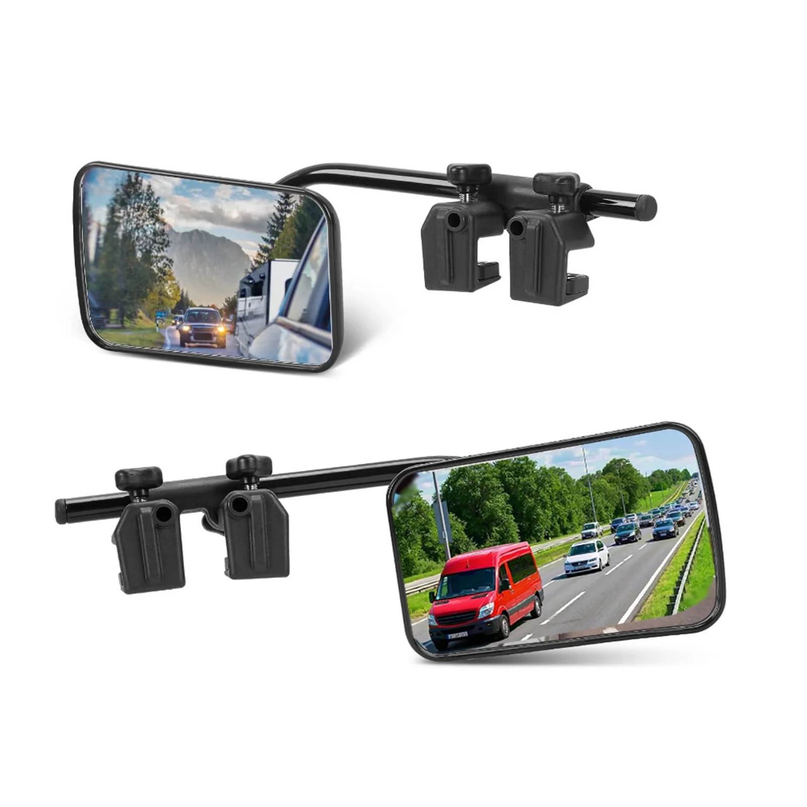 

Trailer Mirror Extenders RV Truck Car Mirrors For Towing 1Pair Universal Clip On 360° Adjustable