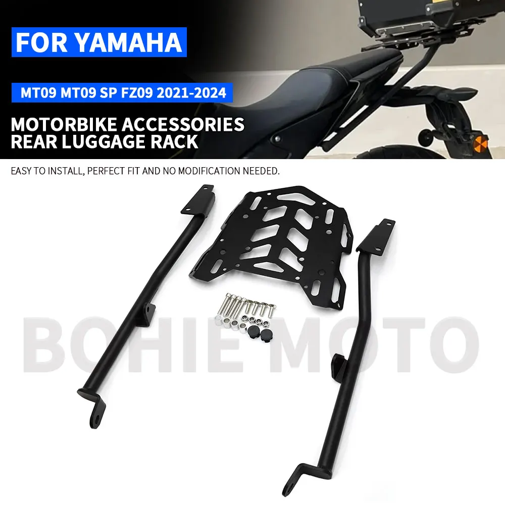 

For YAMAHA MT09 MT-09 SP Fit on FZ09 2021 2022 2023 2024 Motorcycle Rear Carrier Luggage Rack Tailbox Fixer Holder Cargo Bracket