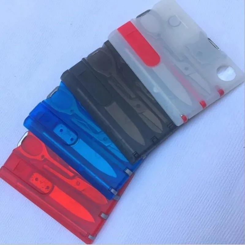 10 In 1 Pocket Credit Card Portable Multi Tools Outdoor Survival Camping Equipment 1 Box Portable Hiking Card Tools Gear