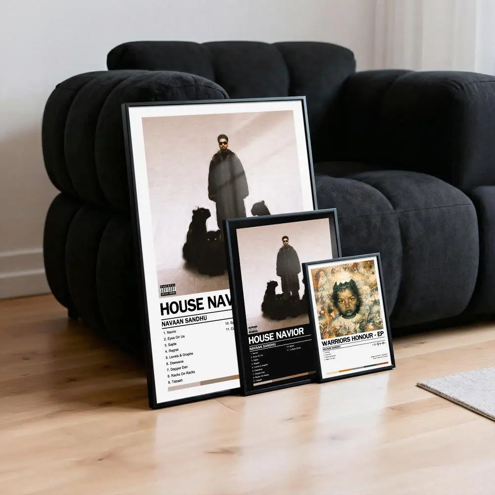 Navaan Sandhu Poster Peelable Self-Adhesive Album Cover Poster Stickers, Frameless Wall Art for Singer Band Pop Rap Bedroom
