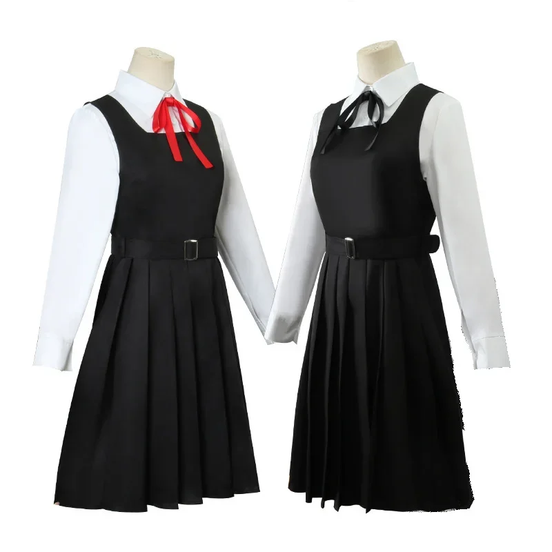 Anime Cosplay Costume para Mulheres e Meninas, Roupa, Roupa, Roupa, Roupa, Camisa de Vestido, Motosserra Homem, Asa, Mitka, 2 Peruca Preta, JK, Diabo de Guerra, High School