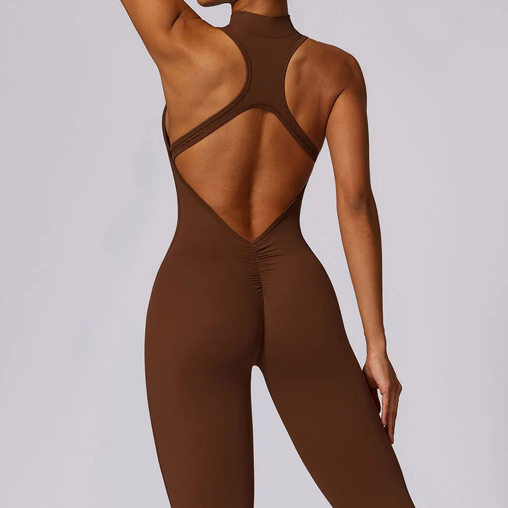 One-Piece Yoga Jumpsuit Women's Fitness Jumpsuit Sports Jumpsuit Gym Push Ups Jogging Tight Fitting Sexy Peach Buttocks Set