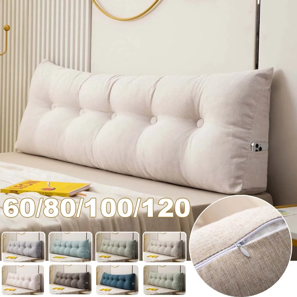 

Linen-like Triangular Bed Pillow Soft Large Wedge Cushion Reading Pillow Detachable Ergonomic Lumbar Support Pad New2026 침대용 등받이