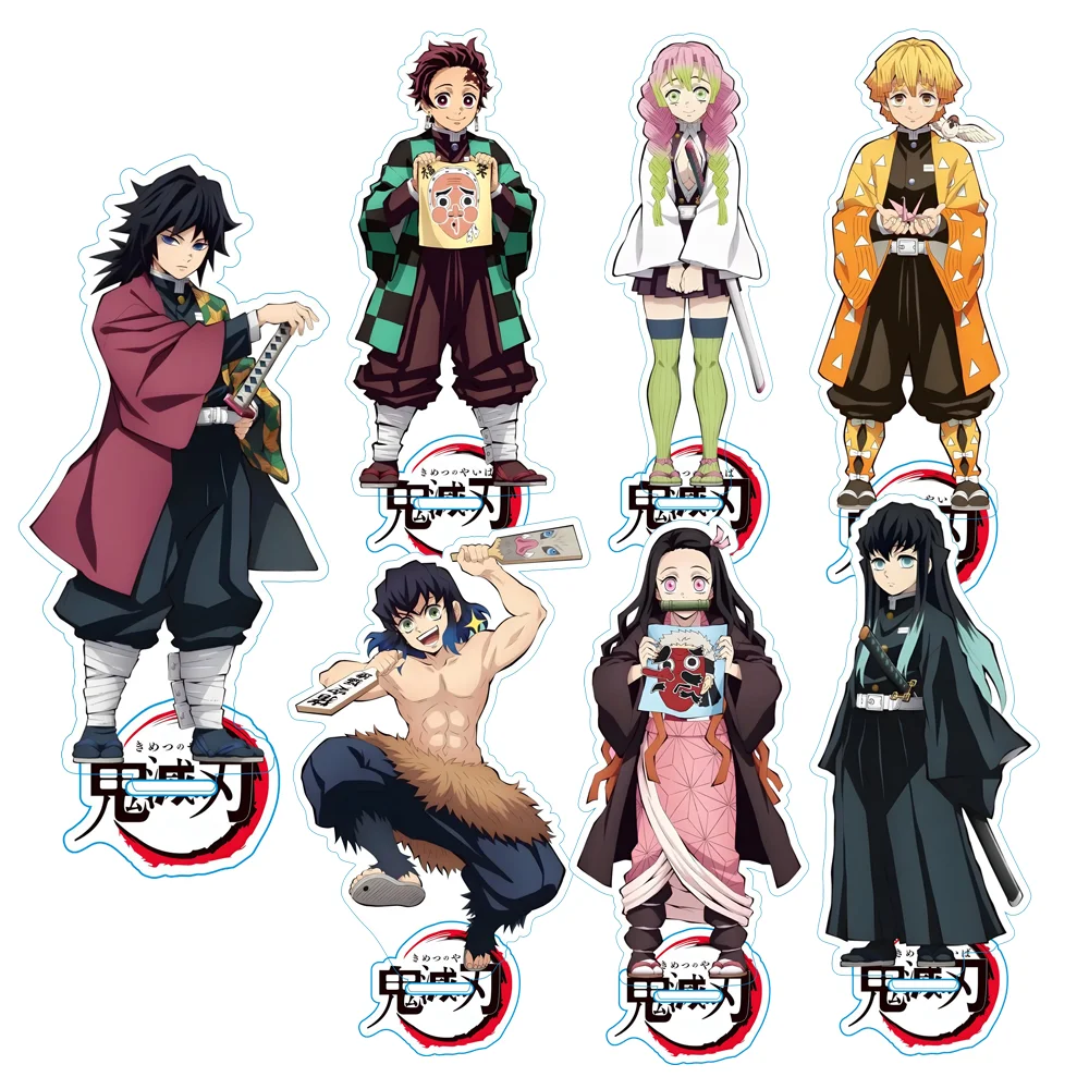 حار شيطان القاتل دمية لعبة Kimetsu No Yaiba 15 سنتيمتر الاكريليك مزدوجة الجانب قوس نموذج الهدايا شخصية نموذج المشجعين هدية عيد الميلاد #1