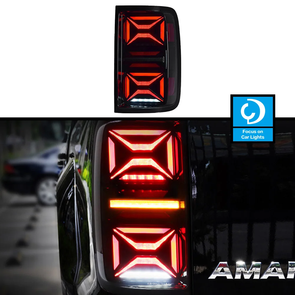 Taillights Styling For AMAROK 2010-2022 Tail Light LED DRL Running Signal Brake Reversing Parking Lighthouse Facelift