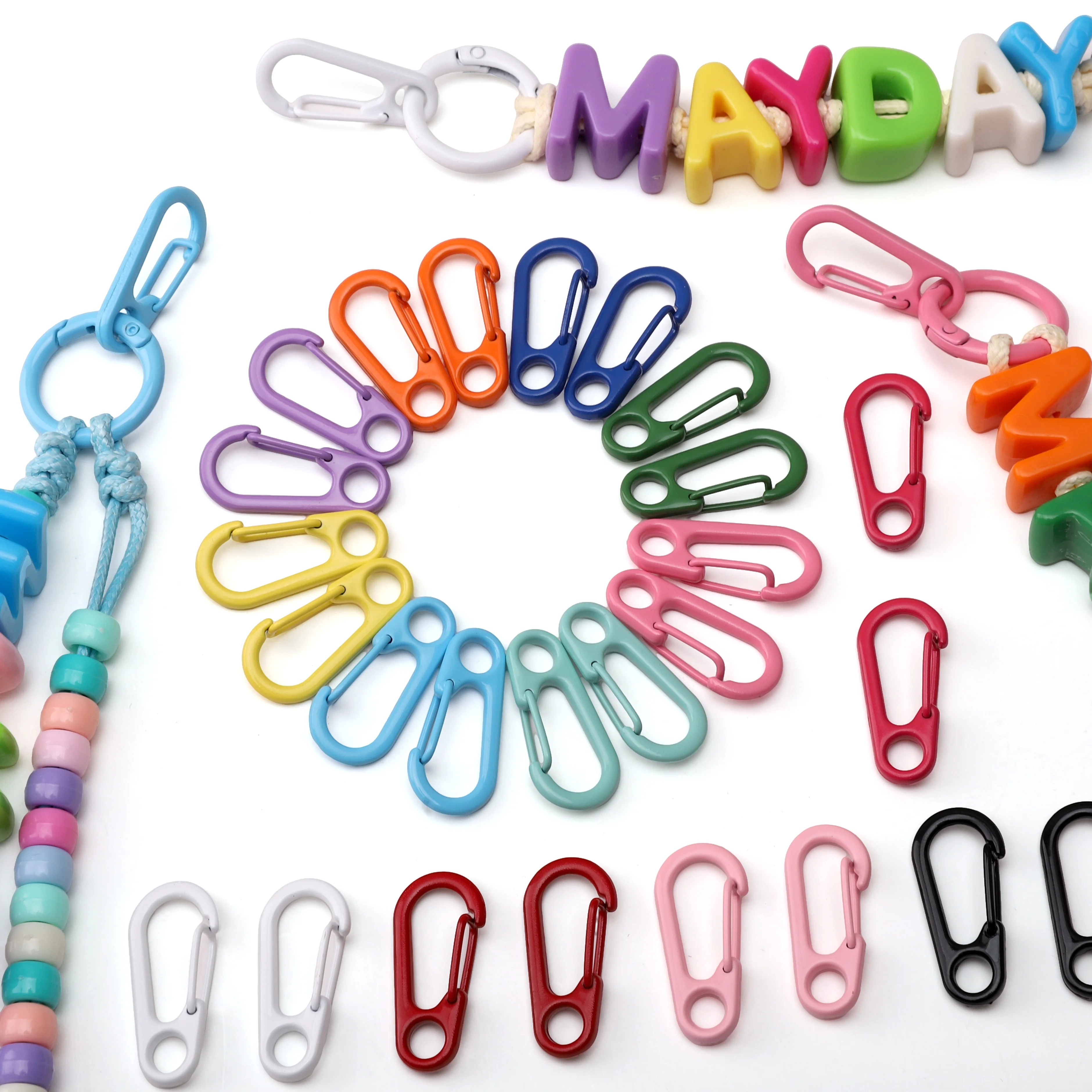 2/10pcs Colorful Lobster Key Clasps Snap Hook Dolls/Label Hand Tag Connector Baking Paint For Jewelry Making DIY Accessories
